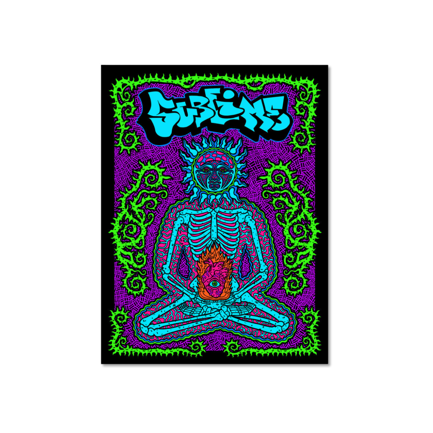 Sublime x Hunter Freese Flocked Blacklight Poster