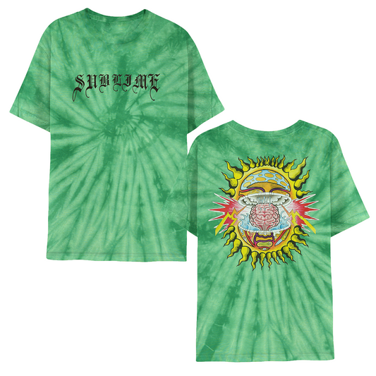Mind-Blown Sun Green Tie-Dye Tee