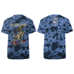 Ensenada Skeleton T-shirt - Blue Tie Dye