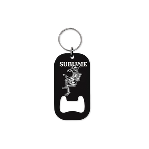 Ensenada Skeleton Bottle Opener Keychain - Black