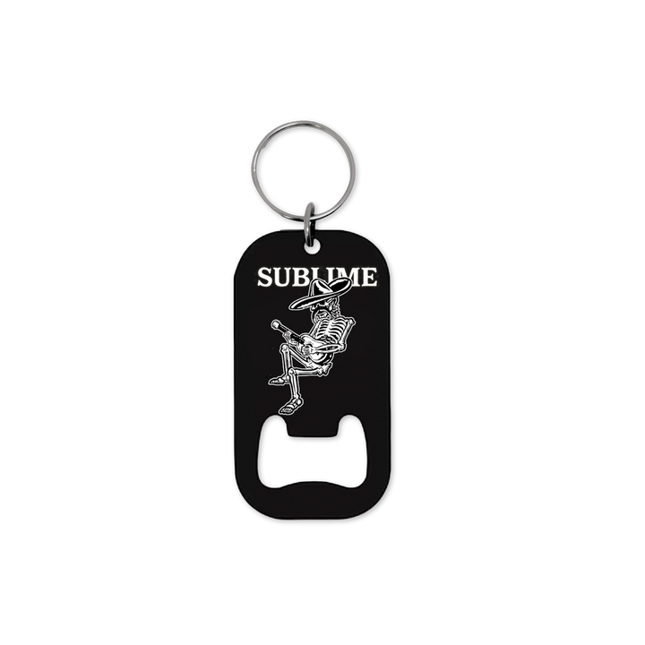 Ensenada Skeleton Bottle Opener Keychain - Black