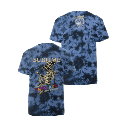 Ensenada Skeleton T-Shirt - Blue Tie Dye