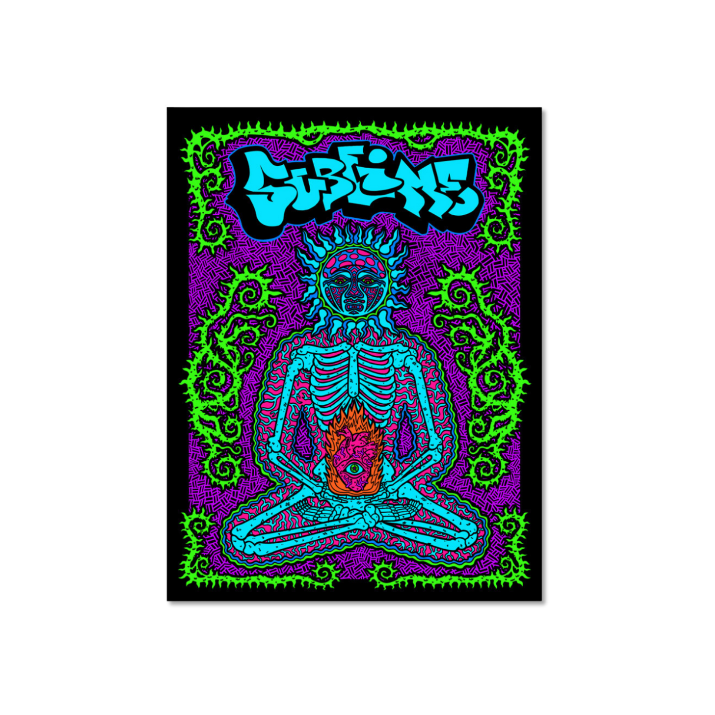 Sublime x Hunter Freese Flocked Blacklight Poster