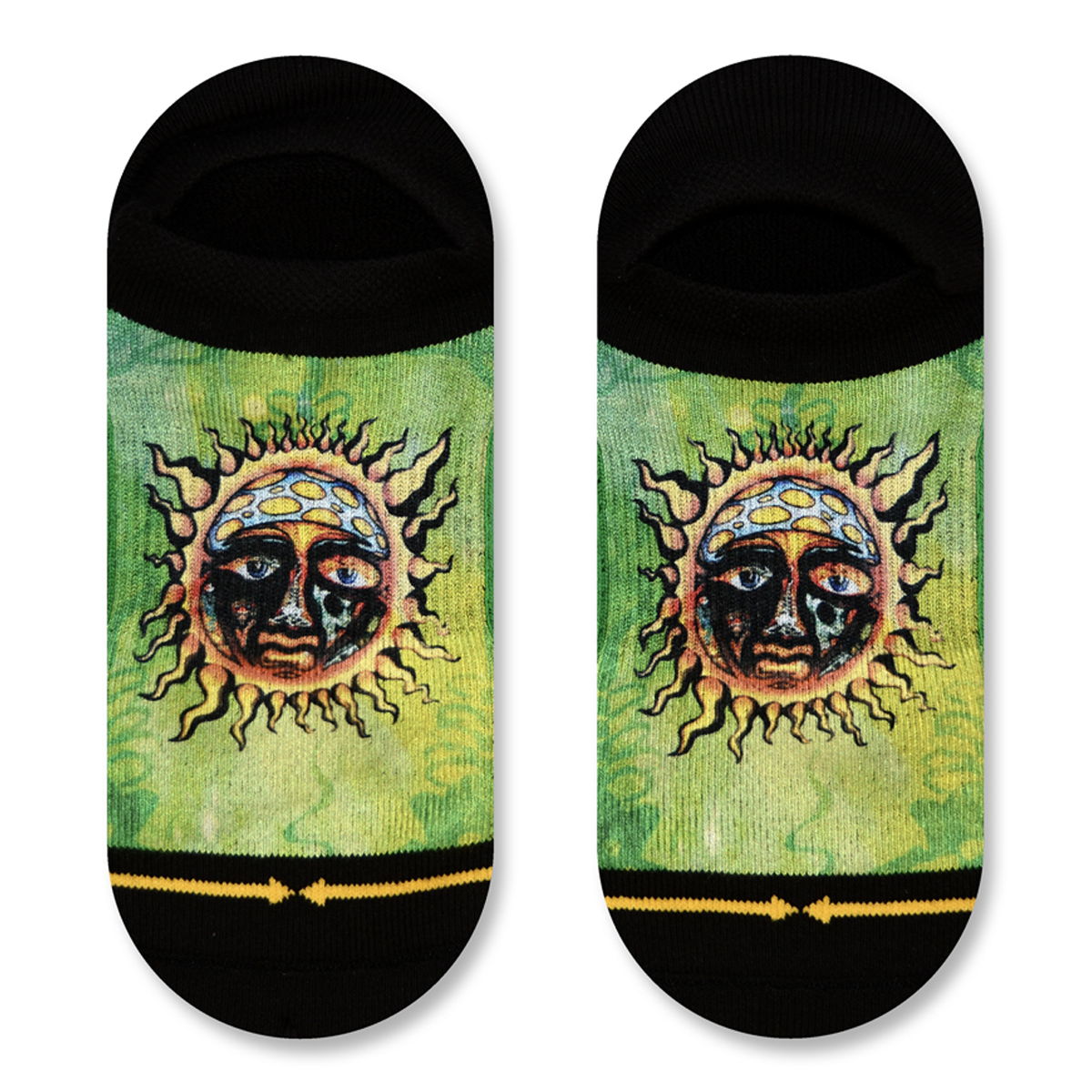 Sun Logo No Show Socks - Green