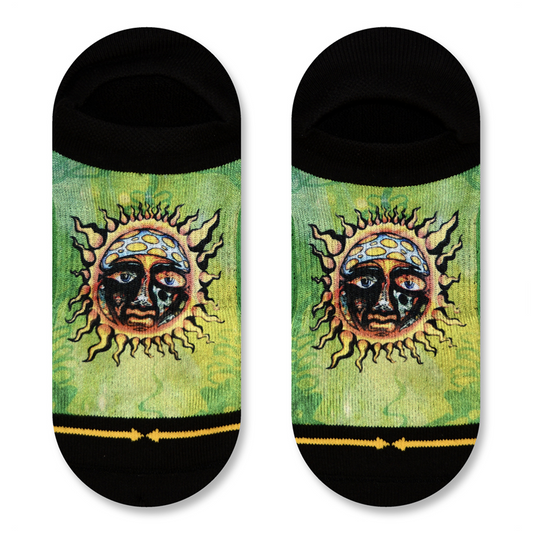 Sun Logo No Show Socks - Green